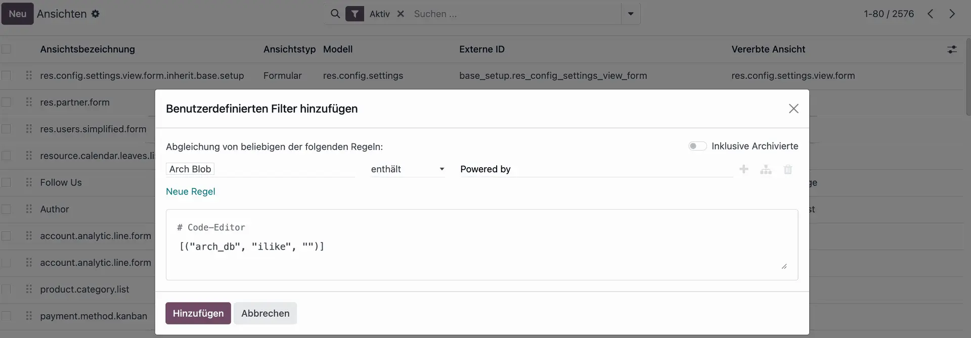 Ansichten Filtern nach "Powered by"