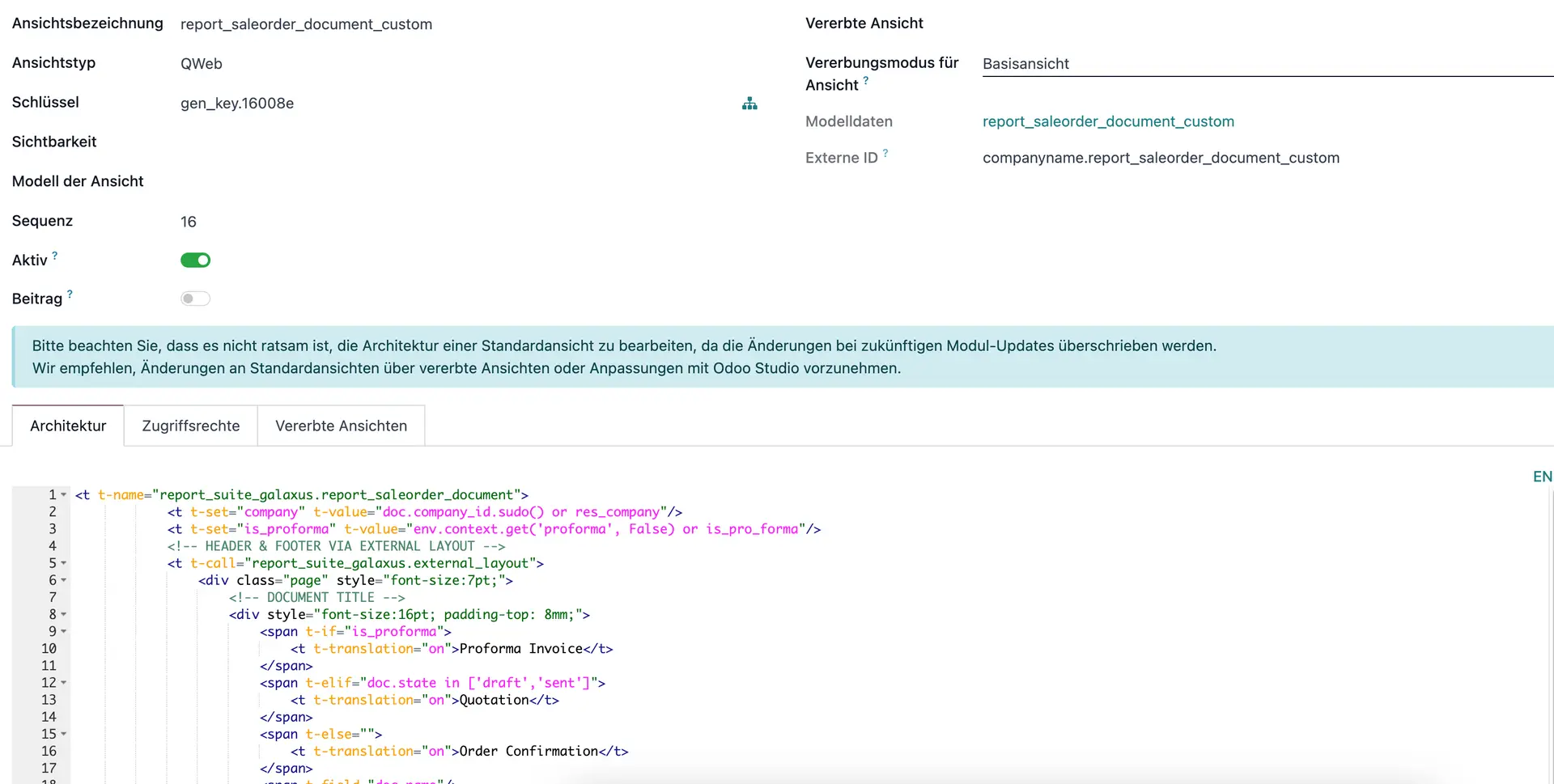 Screenshot Report Saleorder