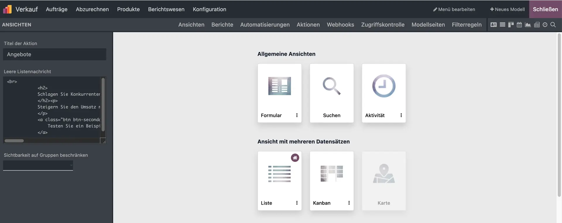 Odoo Studio Screenshot