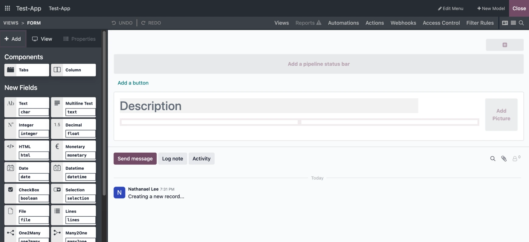 Odoo Studio Screenshot