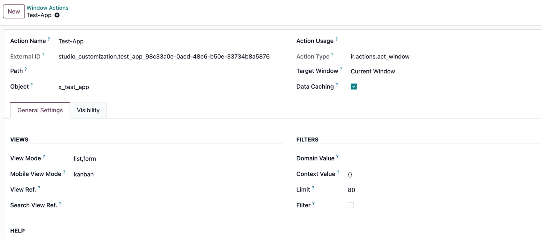 Odoo Window Action Screenshot