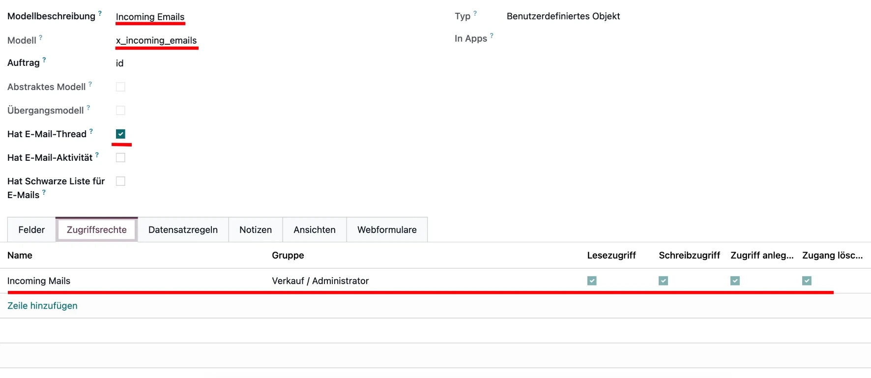 Odoo Model Screenshot
