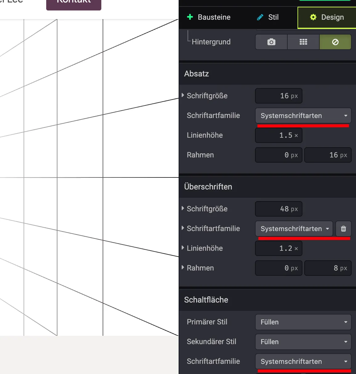 Screenshot default font
