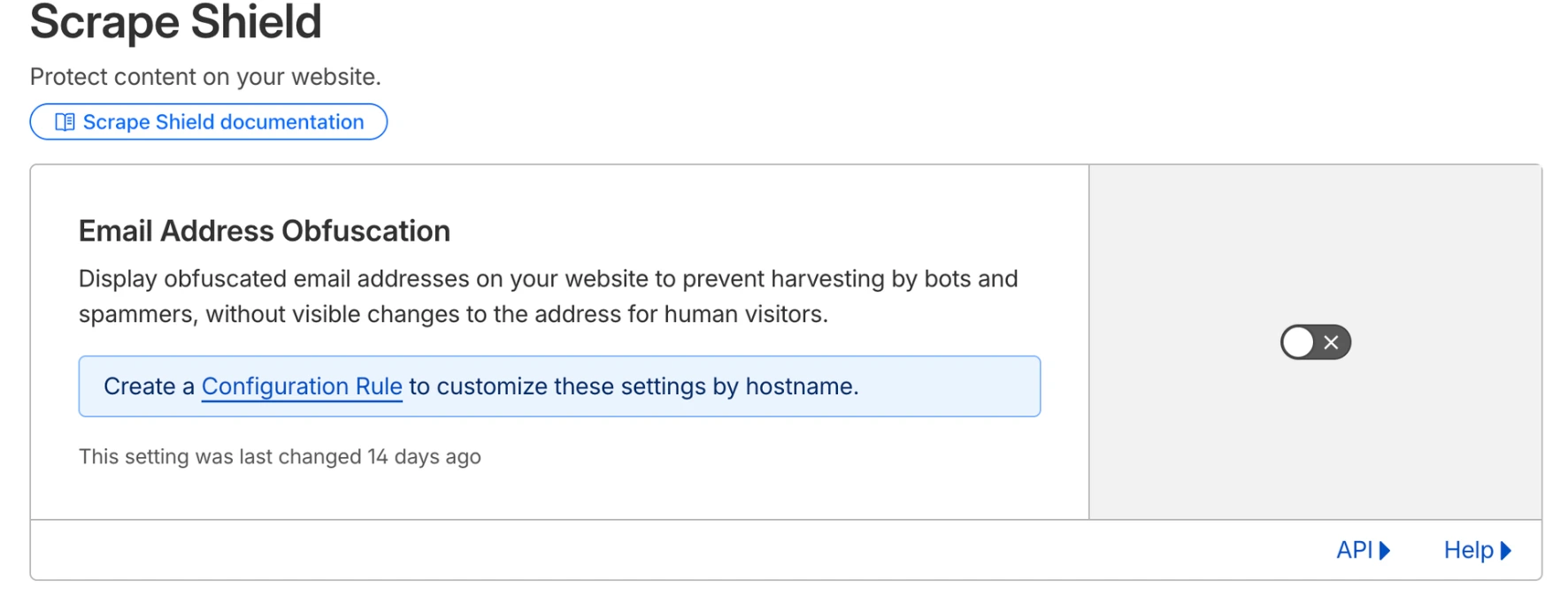 Screenshot deaktiviere E-Mail obfuscation
