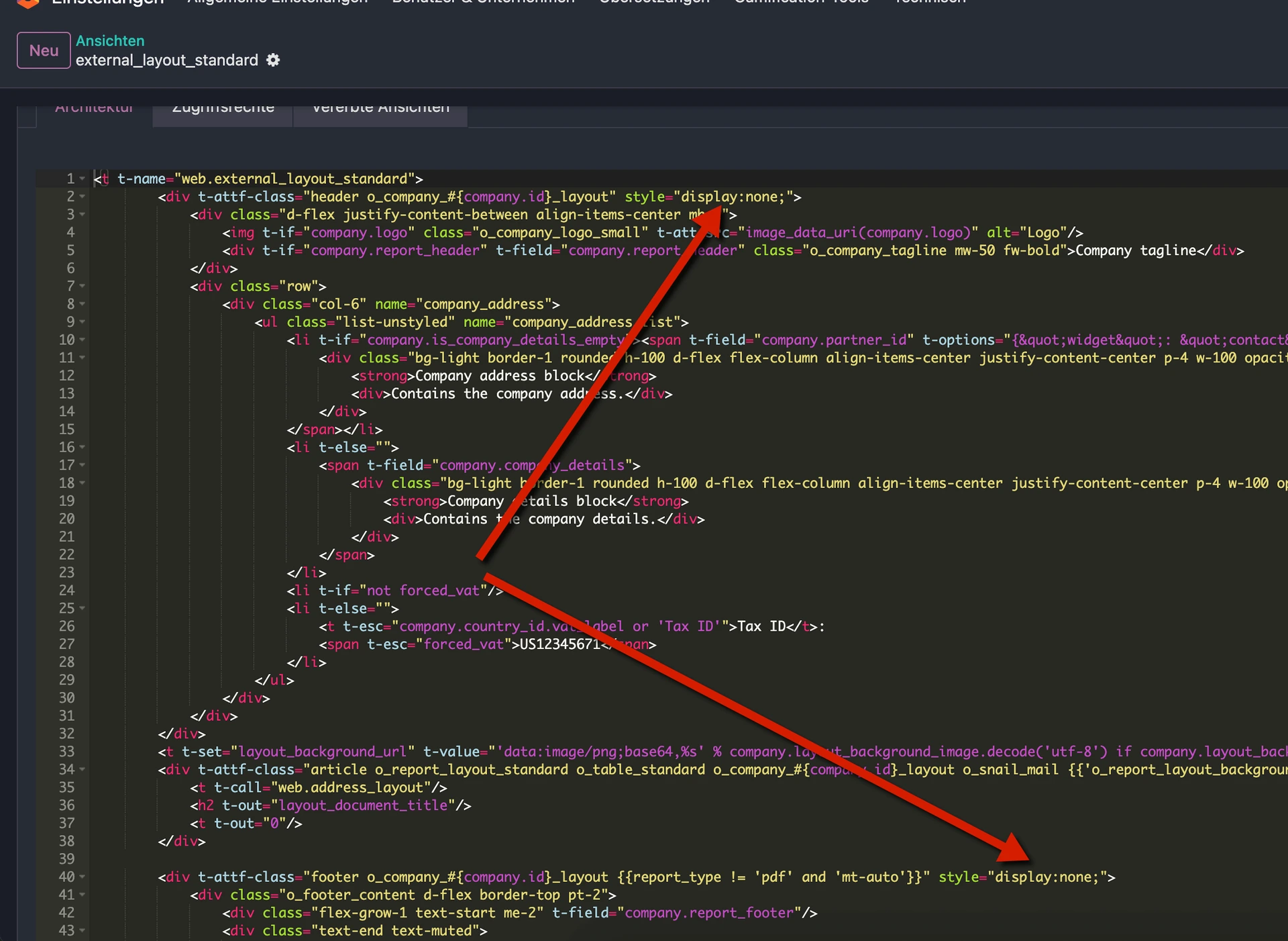 Display None Footer Screenshot