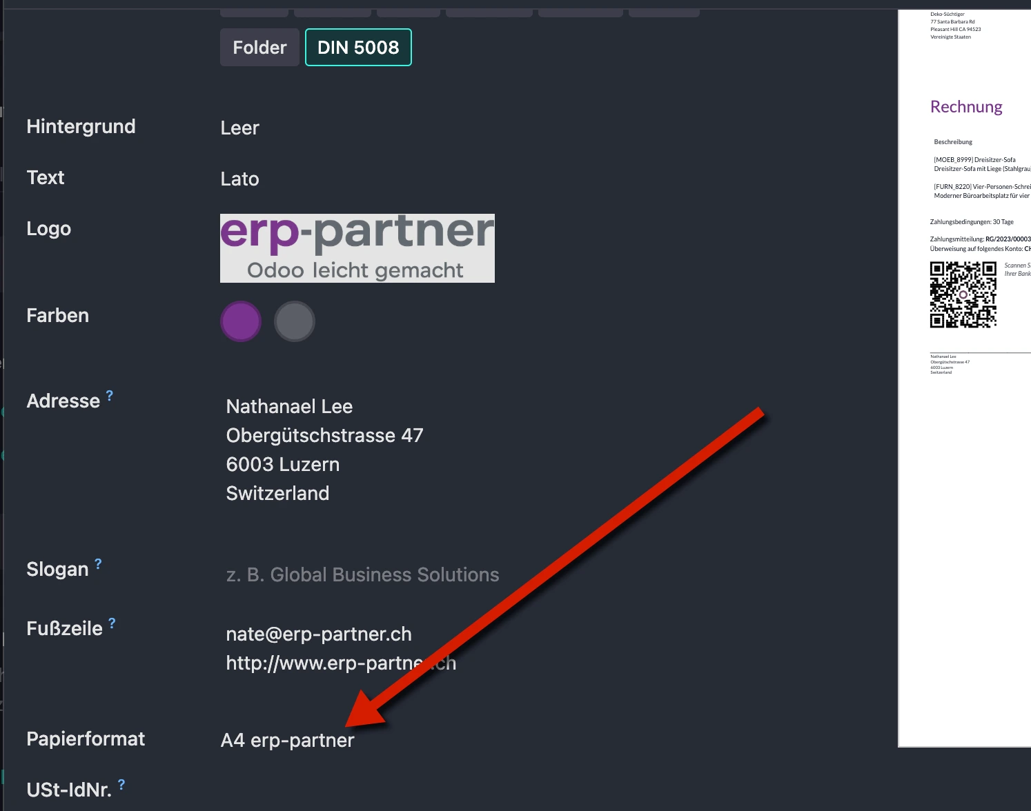 Papierformat Screenshot