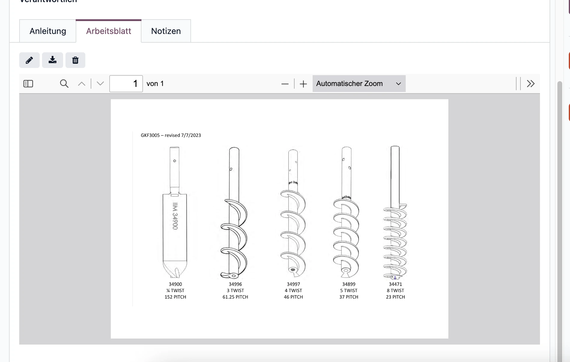 Odoo Worksheet Screenshot