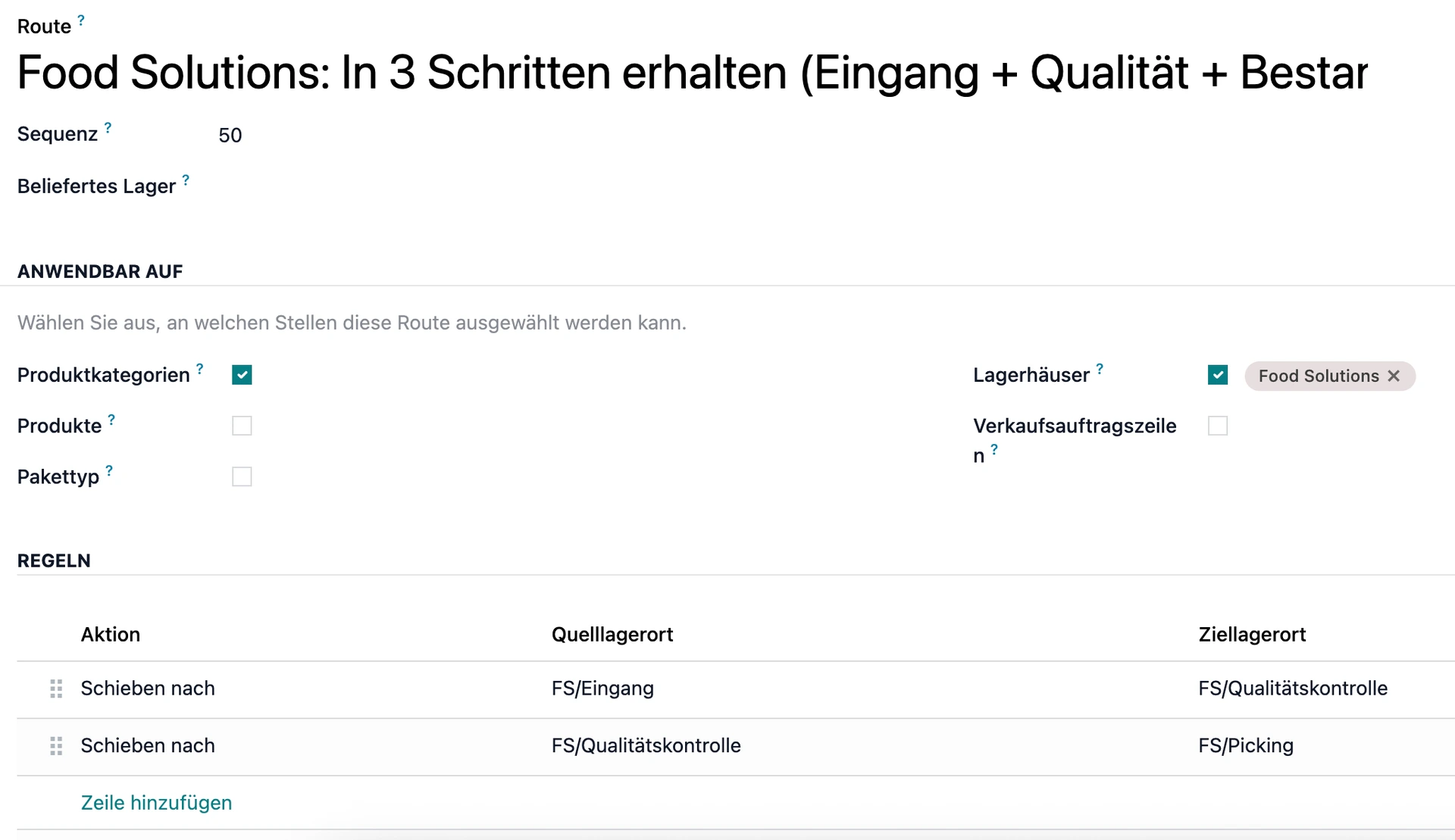 Odoo 3 Step Wareneingang Screenshot