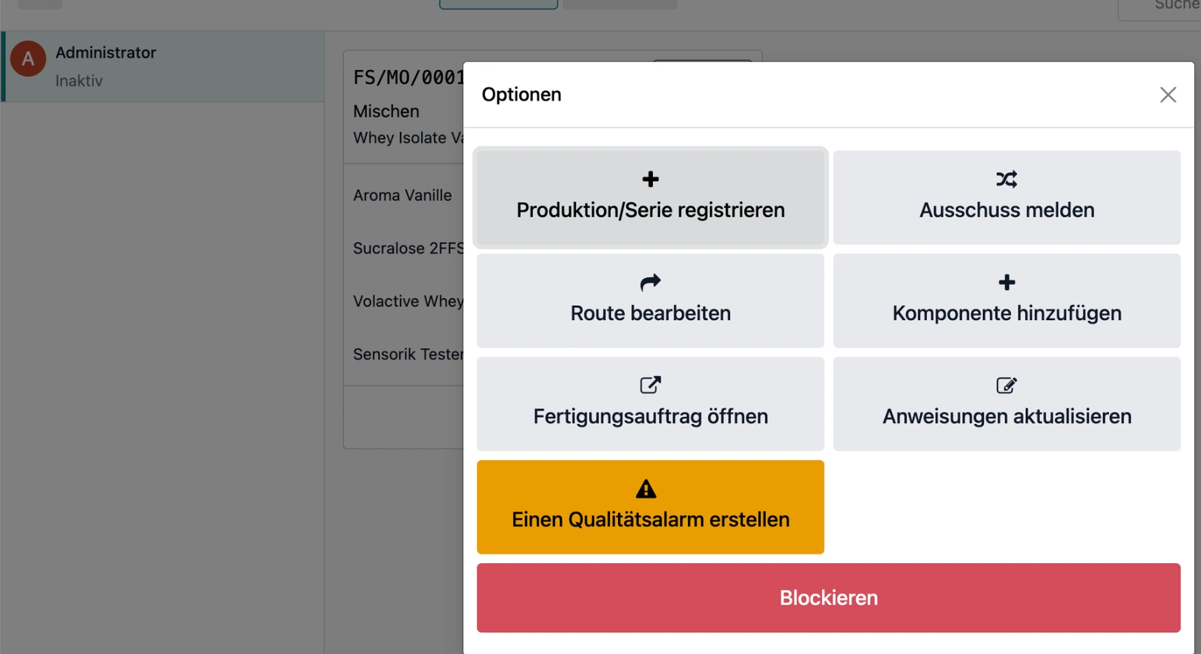 Odoo Quality Alarm Screenshot