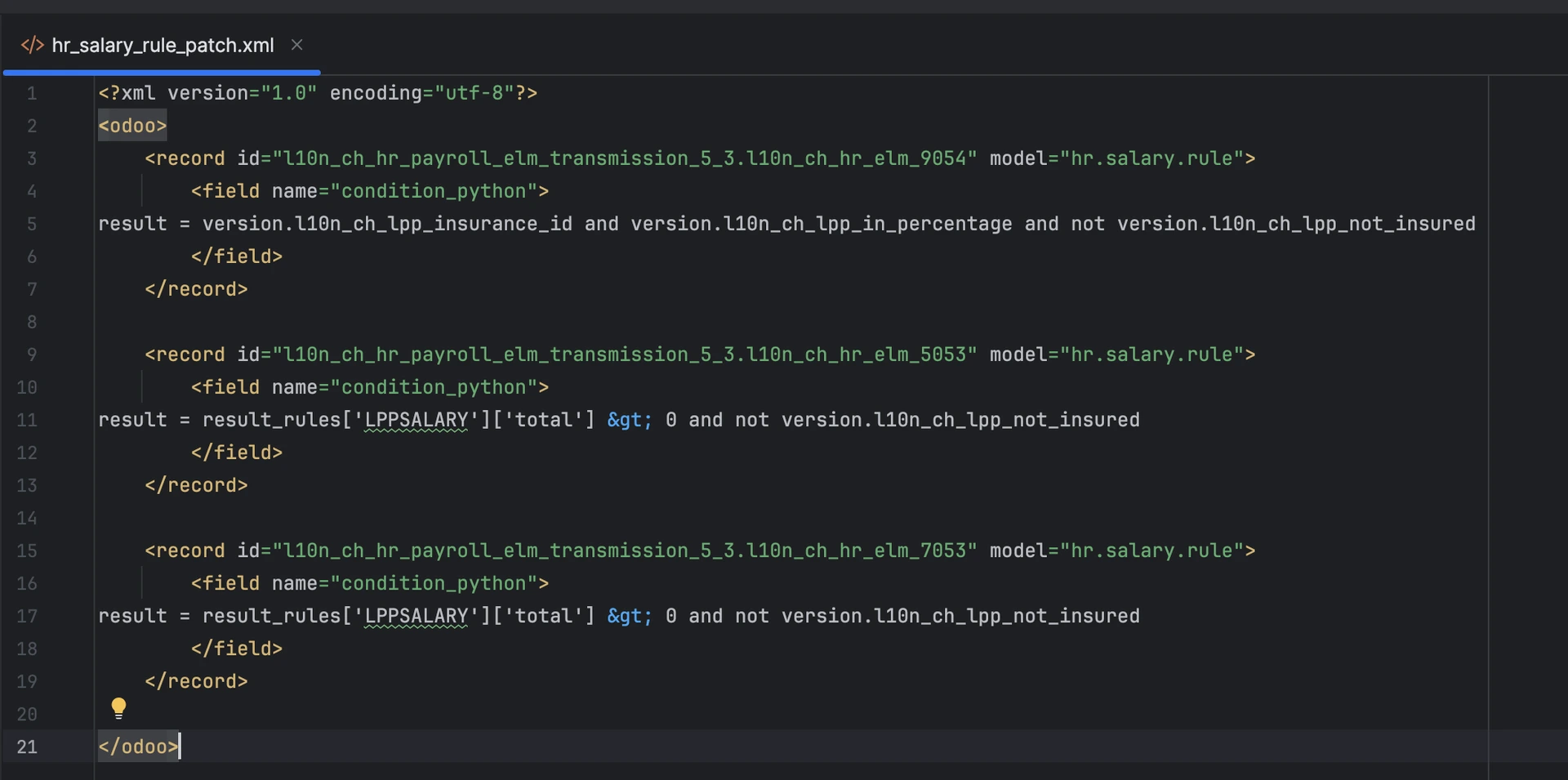 Screenshot LPP not insured fix