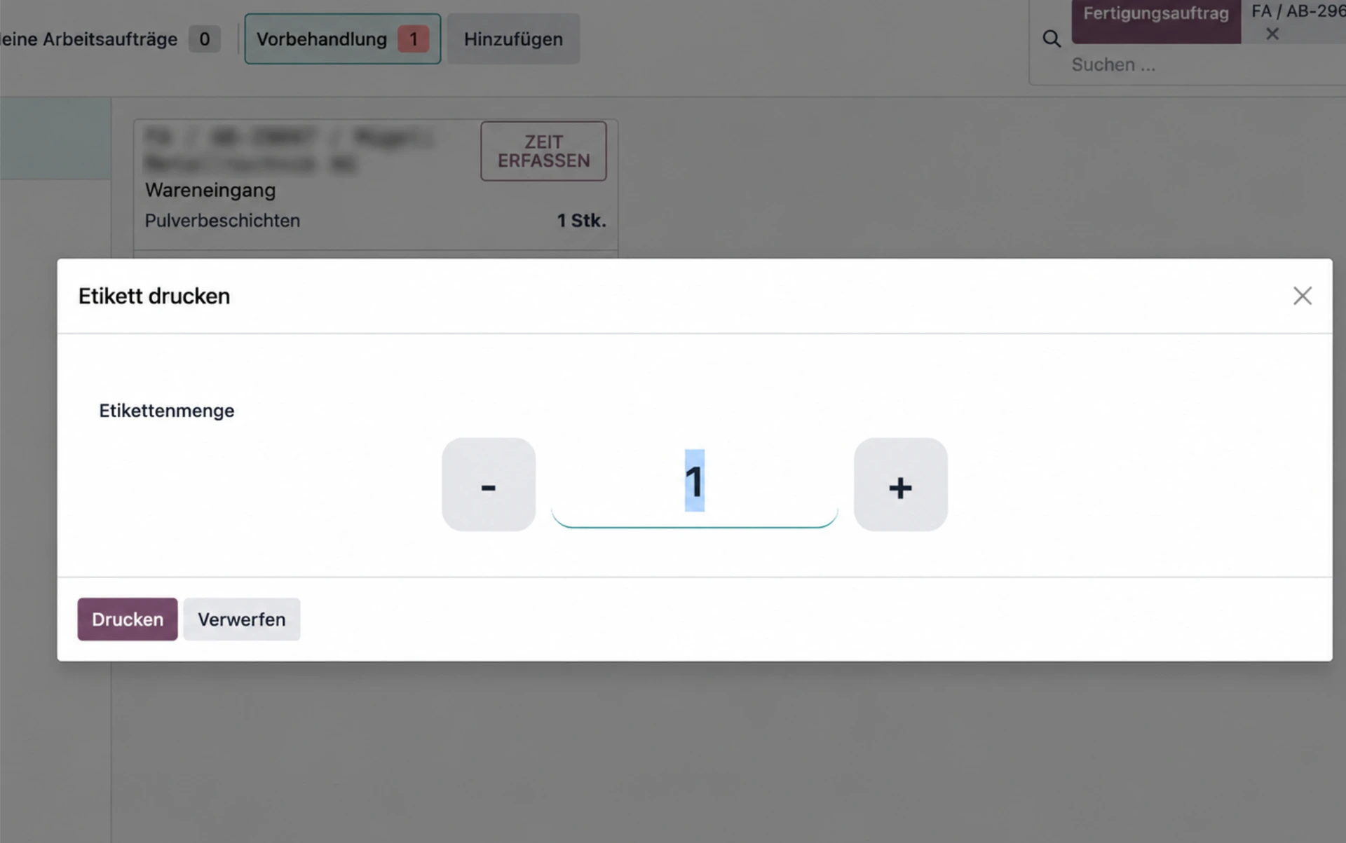 Labels aus Odoo Drucken