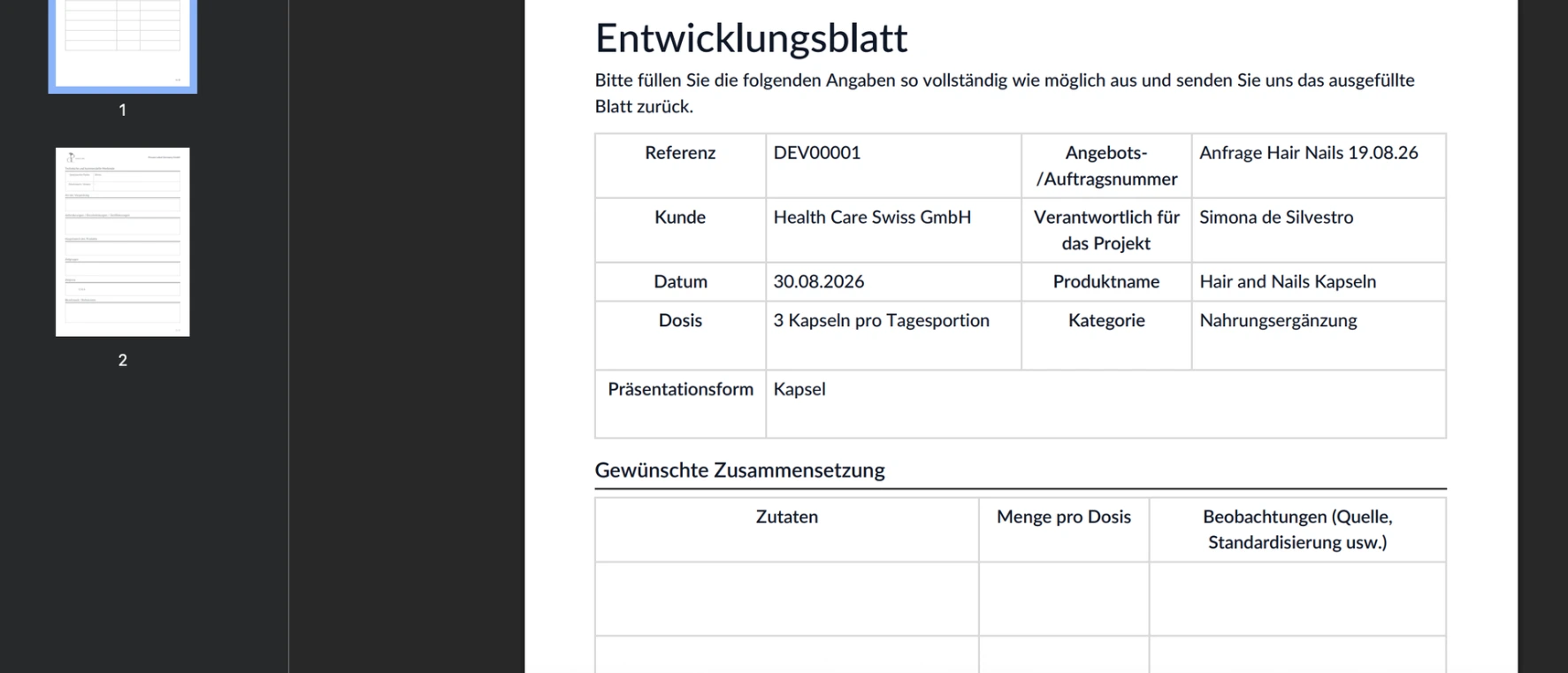 Entwicklungsblatt PDF