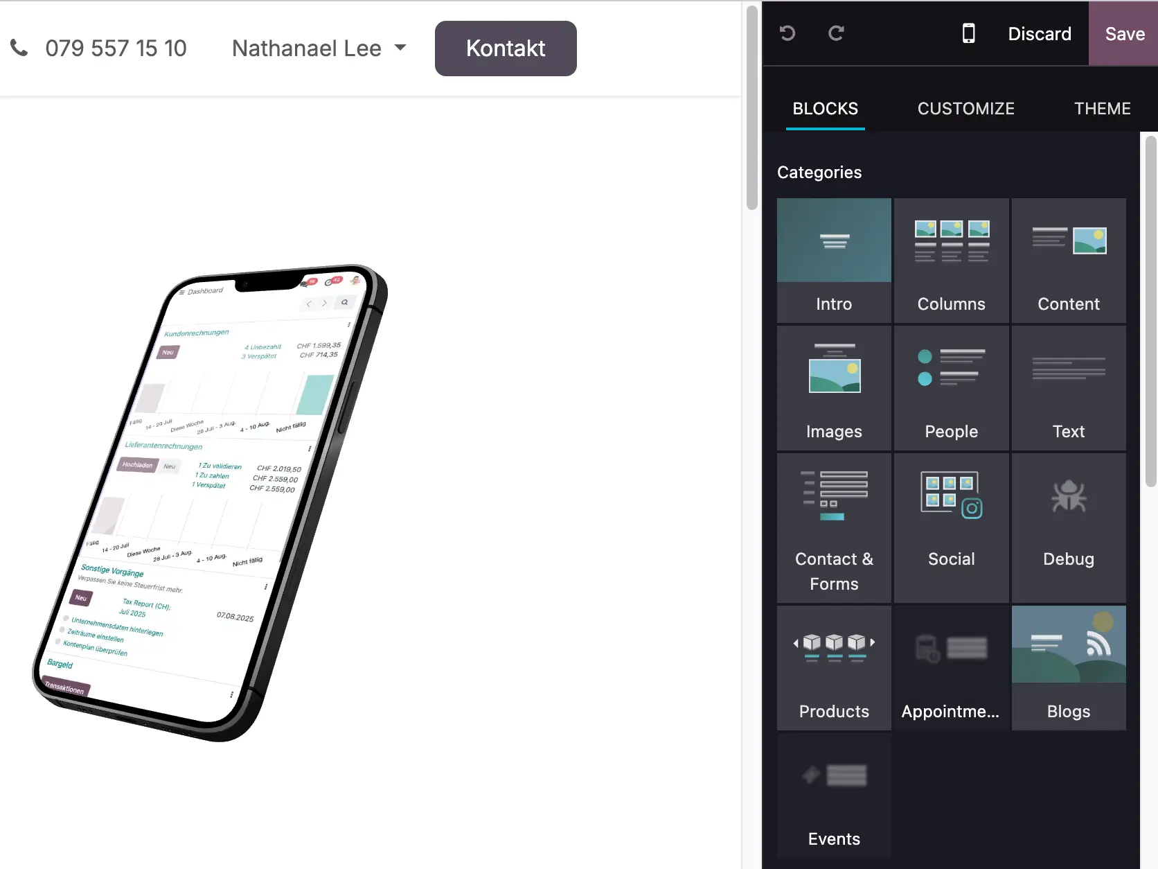 Odoo Website Builder
