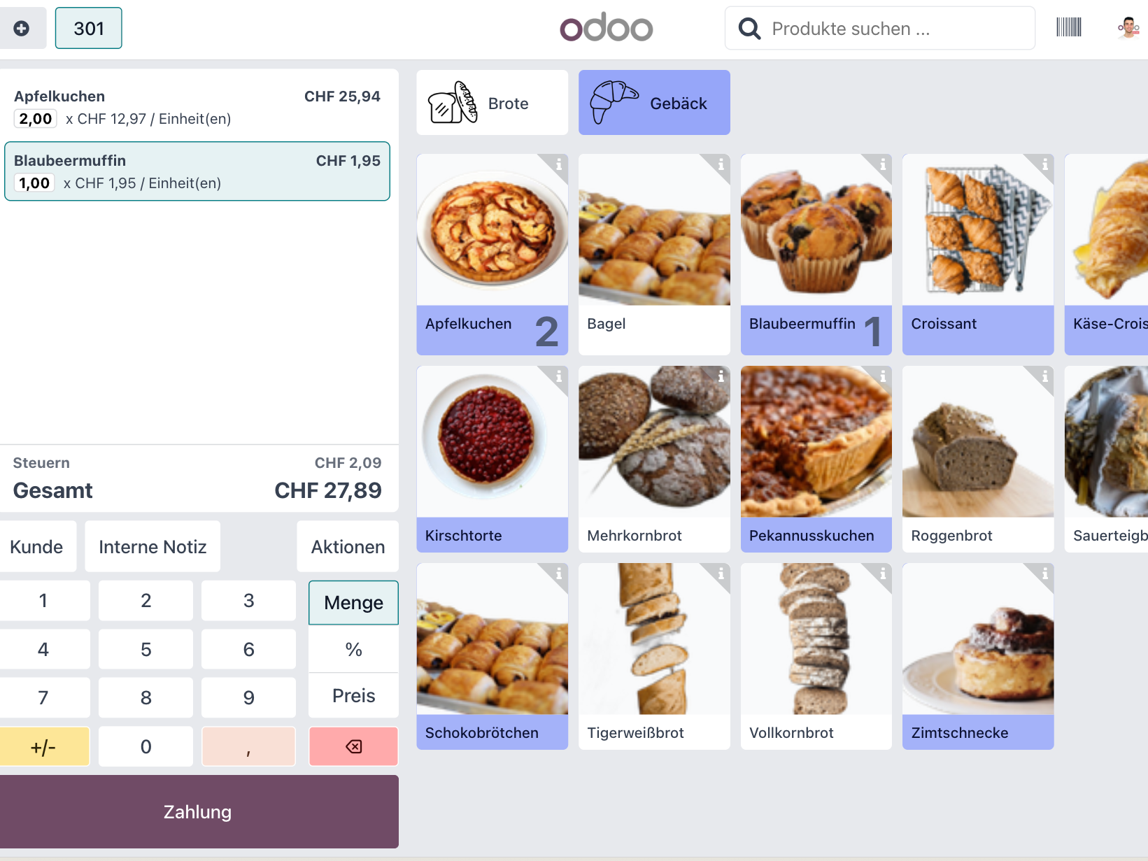 Odoo Point of Sale Screenshot