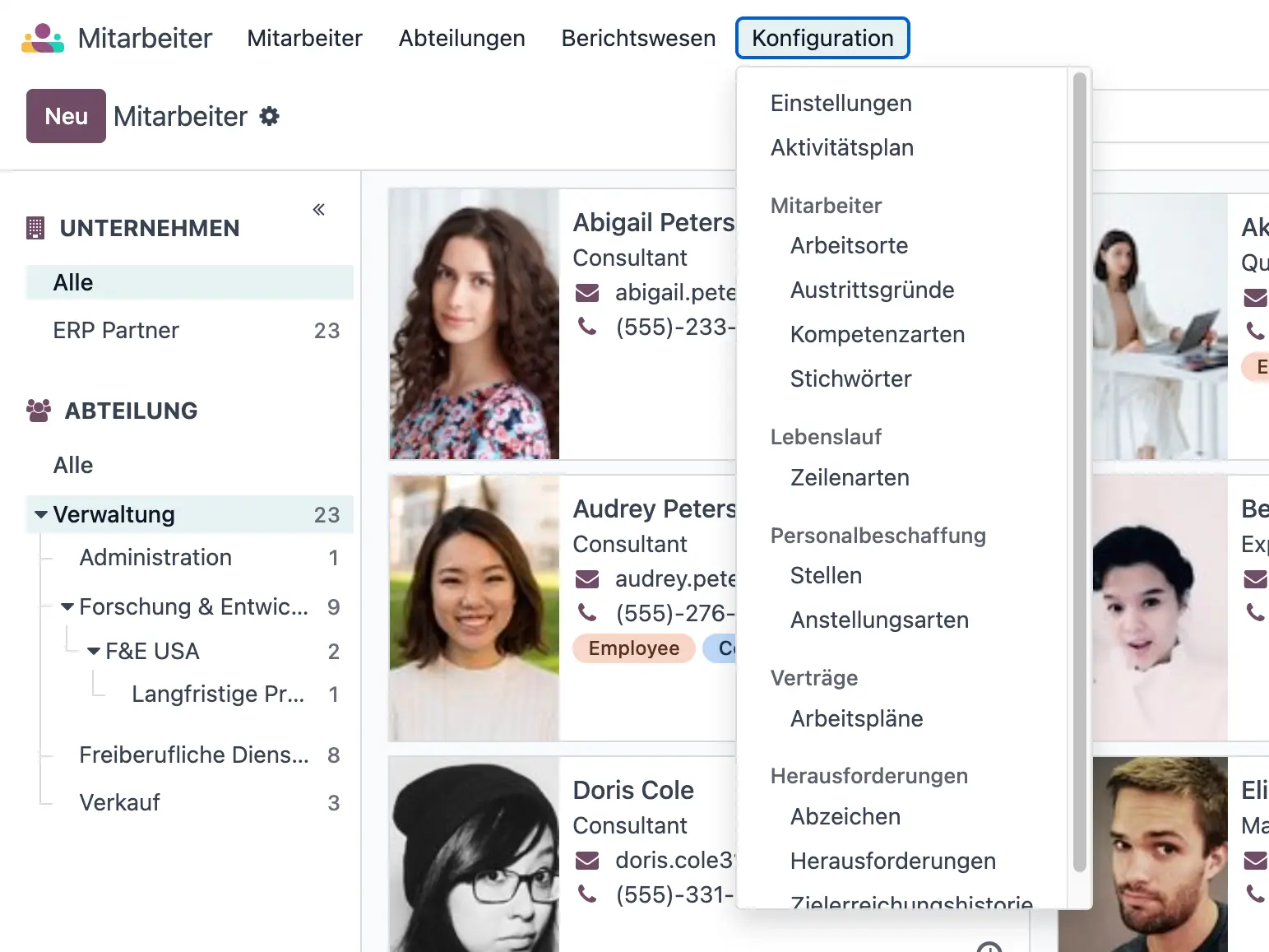 Odoo Mitarbeiter App